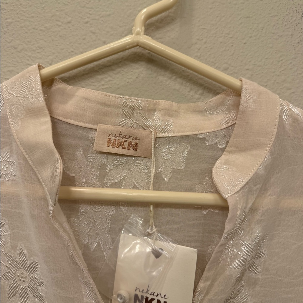 NWT NKN Nekane Oversized Ivory Ofra Blouse-small (fits up to large)-$125 MSRP - Picture 9 of 11